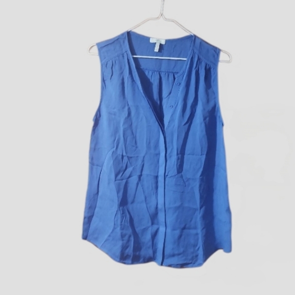 Joíe || 100% Silk Purple Sleeveless Button Up Blouse Size S - Picture 1 of 5